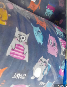 Кулирка ХЛОПОК ОЕ ш/полотно Киски цв.Синий