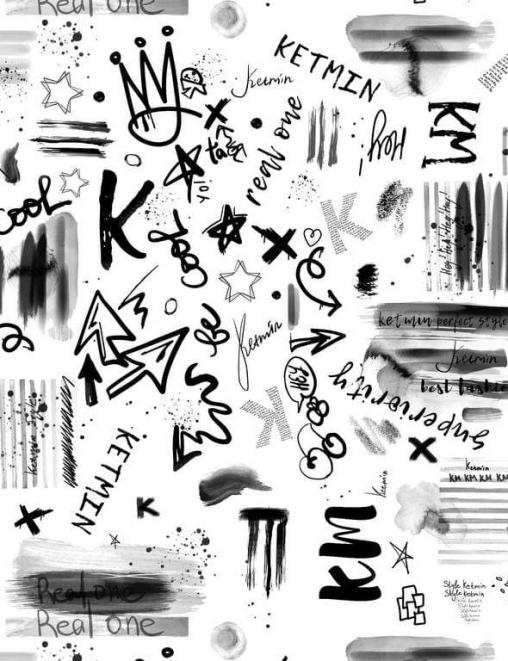 Футер 2-х нитка с лайкрой ш/полотно (без ПЭ) Граффити цв.Белый