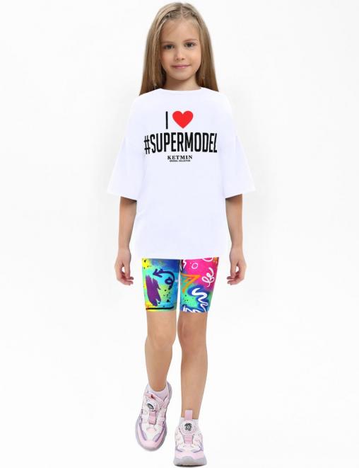 Велосипедки для девочки DG ГРАФФИТИ цв.Чёрный НЕОН