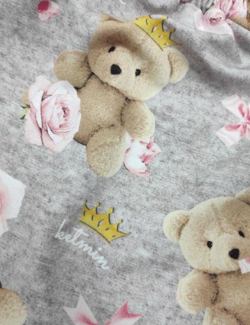 Футер 2-х нитка с лайкрой ш/полотно (без ПЭ) Мишка ROSE