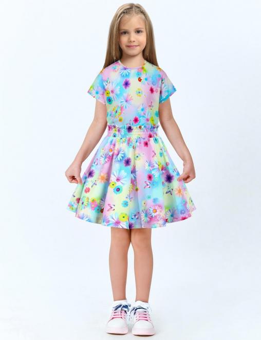 Костюм для девочки KETMIN HAPPY DG цв.Лето (Футболка/Юбка)