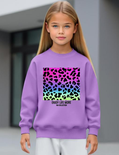 Свитшот детский KETMIN ENJOY LlFE цв.Сиреневый Свитшот детский KETMIN ENJOY LlFE цв.Сиреневый