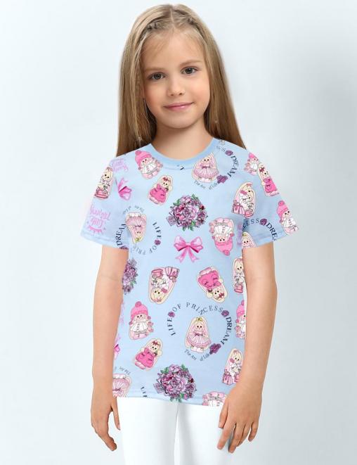 Футболка детская KETMIN HOME рис.Зайчики голубой