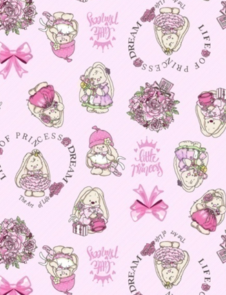 Кулирка ХЛОПОК ОЕ ш/полотно Зайчики цв.Розовый