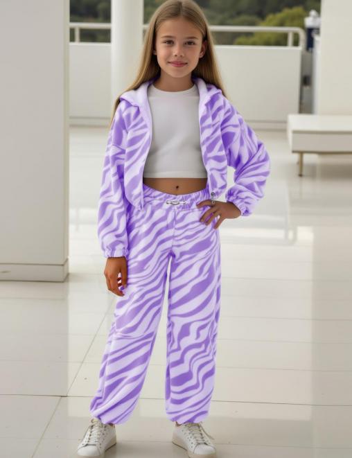 Костюм флисовый КЕТМИН МИЛАН FLEECE цв.Зебра сиреневая