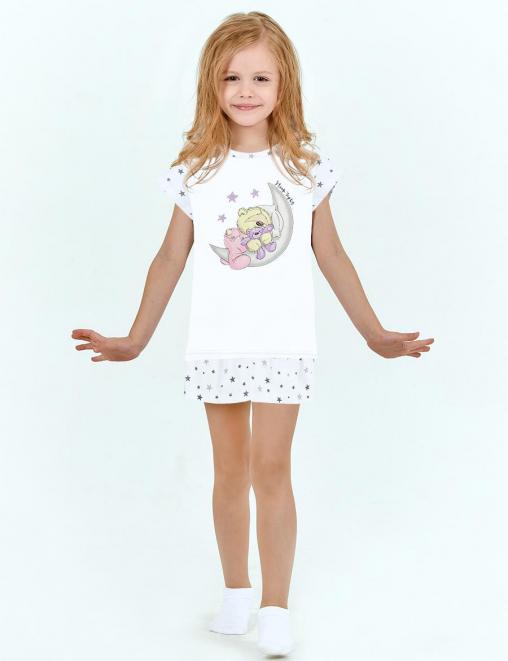 Пижама детская МАЛИНОВЫЕ СНЫ МИШКА СОНЯ (Футболка/Шорты) Пижама детская МАЛИНОВЫЕ СНЫ МИШКА СОНЯ (Футболка/Шорты)