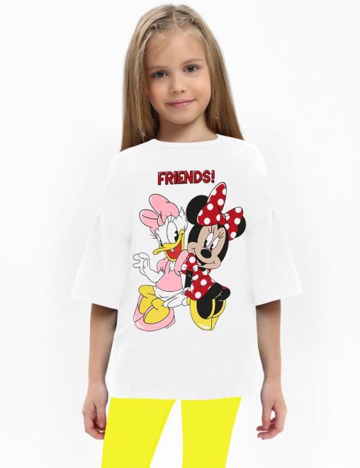 Футболка для девочки KETMIN FRIENDS цв.Белый