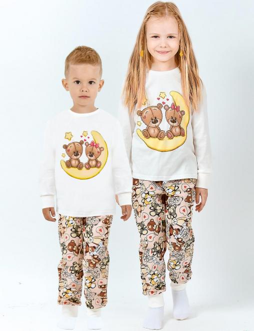 Пижама детская KETMIN HOME МИШКИ МАЛЫШКИ (Лонгслив/Брюки)