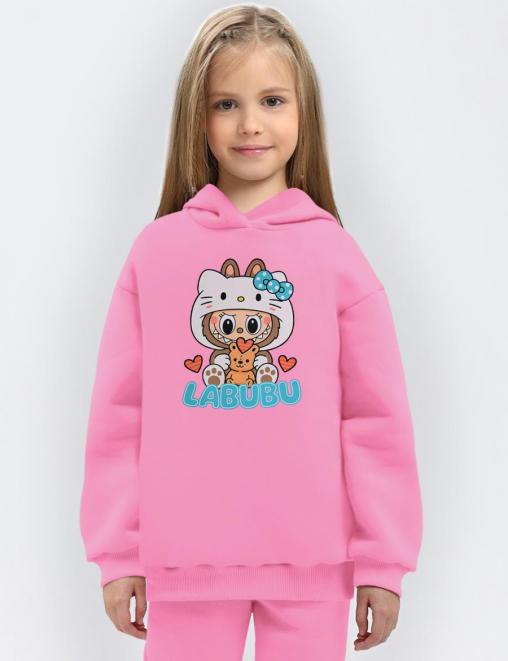 Худи детское ЛАБУБУ цв.Розовый