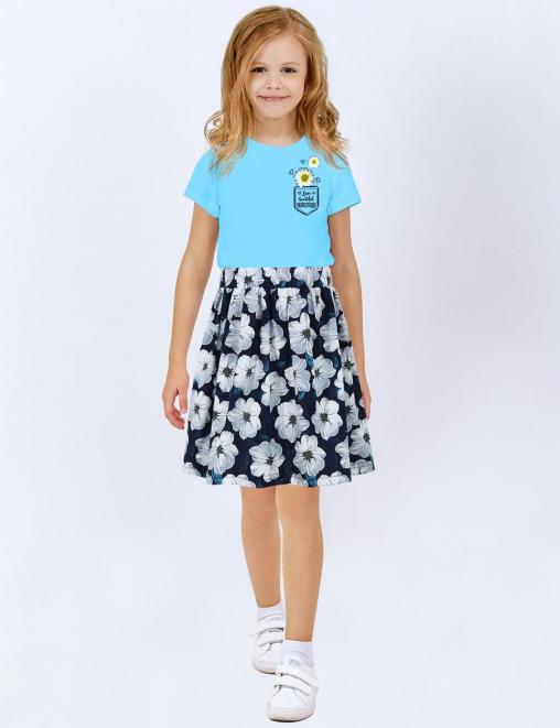 Юбка для девочки KETMIN ЛЕТНИЙ ОТДЫХ цв.Незабудка Синий