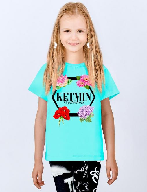 Футболка для девочки KETMIN СOLLECTION цв.Бирюза