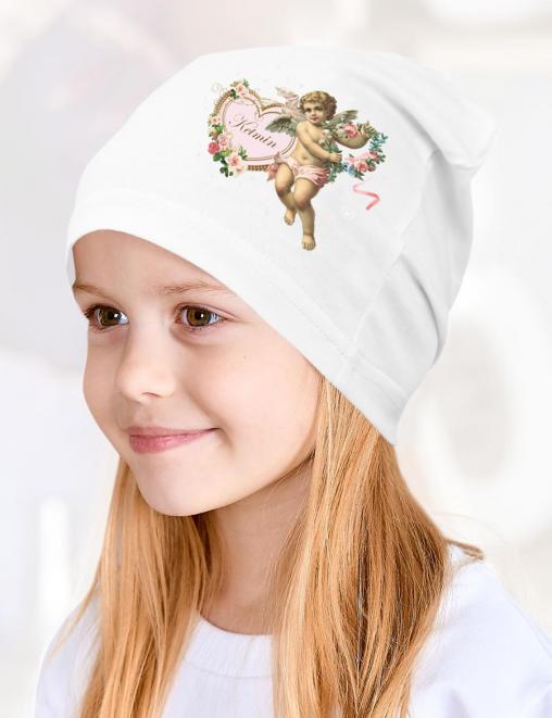Шапка летняя АНГЕЛ цв.Белый/ принт