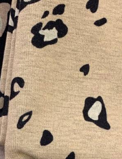 Трикотаж на меху Леопард цв. Беж