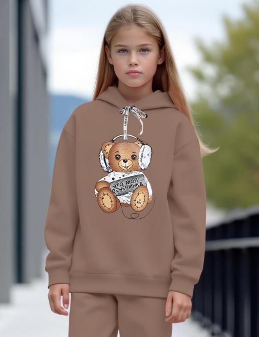 Толстовка детская KETMIN ВЕЧЕРИНКА с начёсом цв.Кофе