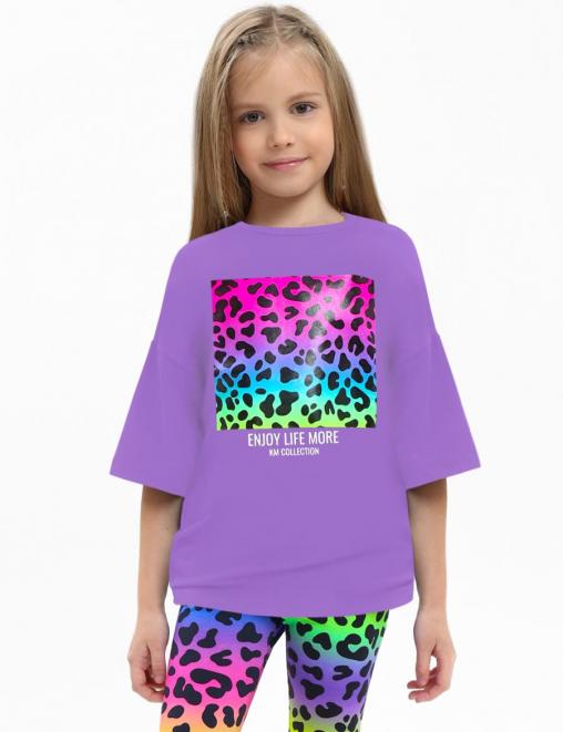Футболка для девочки KETMIN ENJOY lIFE цв.Сиреневый
