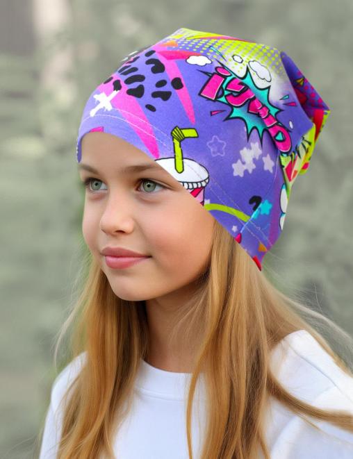 Шапка летняя LOVELY цв.Сиреневый