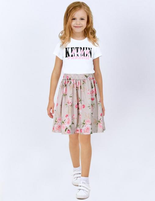 Юбка для девочки KETMIN ЛЕТНИЙ ОТДЫХ цв.Нежная роза Бежевый