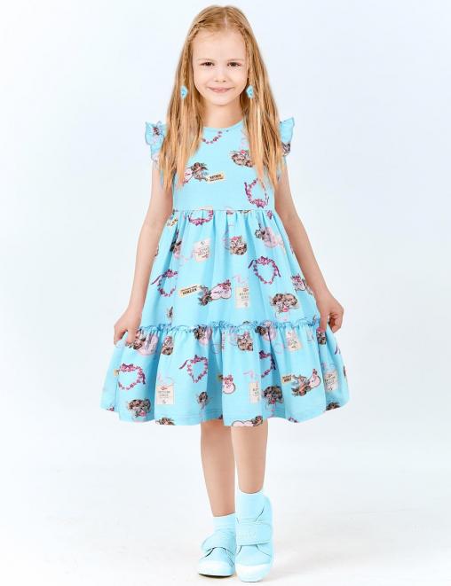 Платье для девочки KETMIN КОКЕТКА цв.Ангел бирюза