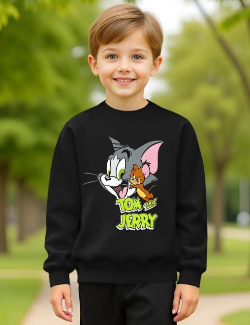 Свитшот детский KETMIN ПРИВЕТ ТОМ И ДЖЕРРИ цв.Черный