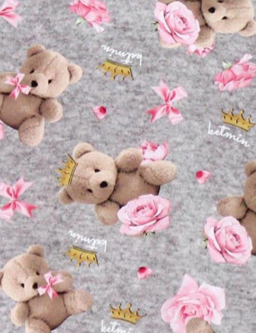 Кулирка с лайкрой ПЕНЬЕ Диджитал ш/полотно Мишка ROSE