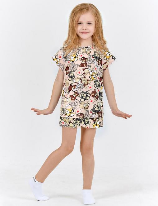 Пижама детская KETMIN DREAM ПЛЮШЕВЫЕ МИШКИ цв.Розовый /Футболка/Шорты/