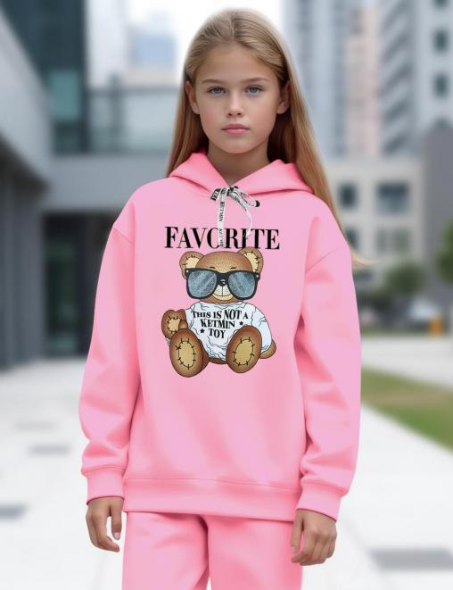 Толстовка с начёсом KETMIN МИШКА TOY цв.Розовый