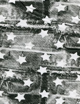 Кулирка с лайкрой ОП уз/полотно ДЖИНС черный/ Звезды белые