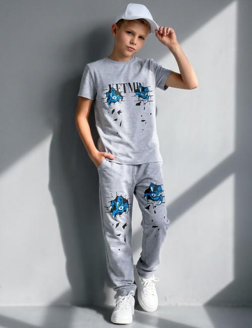 Костюм KETMIN SMART КОГТИ цв.Серый (Футболка/Брюки)