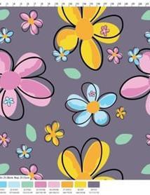 Кулирка ХЛОПОК ОЕ ш/полотно Цветочная поляна кофе