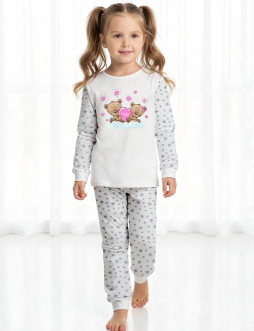 Пижама детская KETMIN HOME МИШКИ ТЫ И Я (Лонгслив/Брюки)