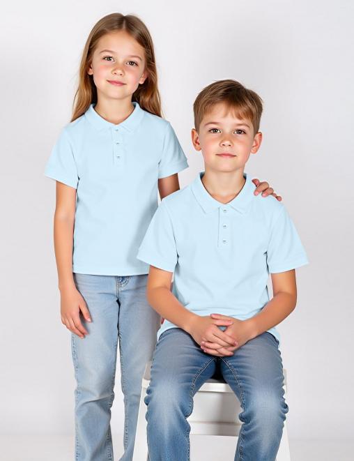 Футболка Поло KМ  цв.Голубой