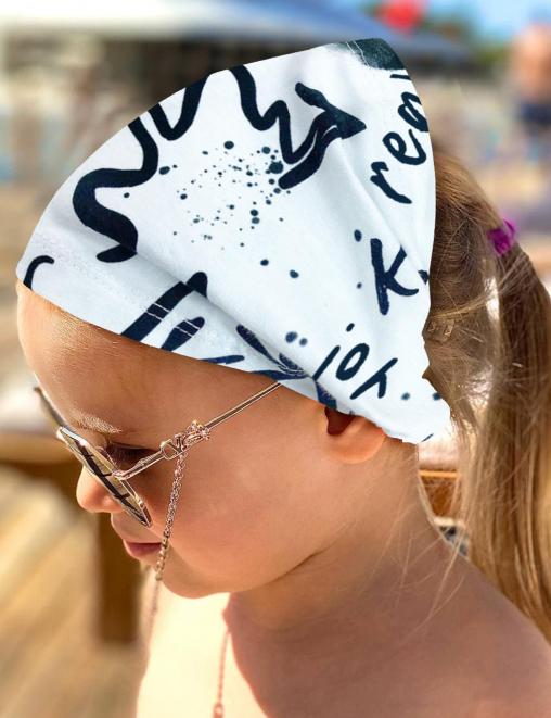 Бандана детская ПРЕМИУМ цв.Граффити Белый