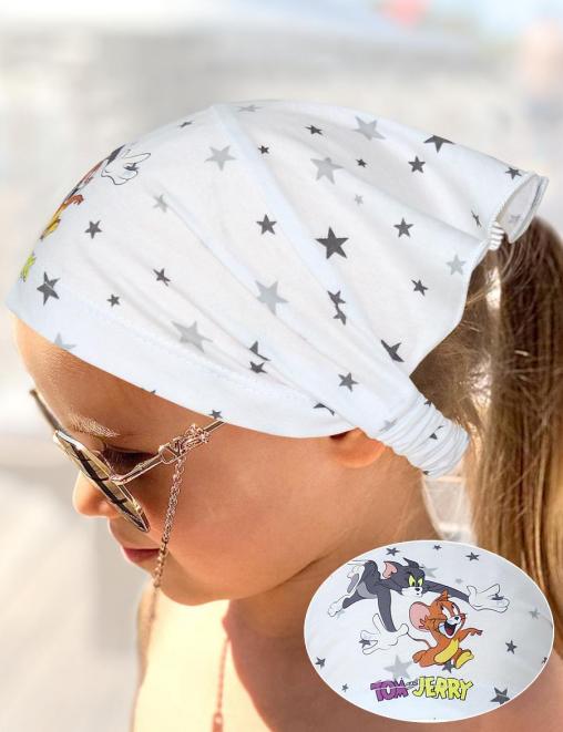 Косынка-бандана СОЛНЫШКО ТОМ И ДЖЕРРИ цв.Звезды ассорти
