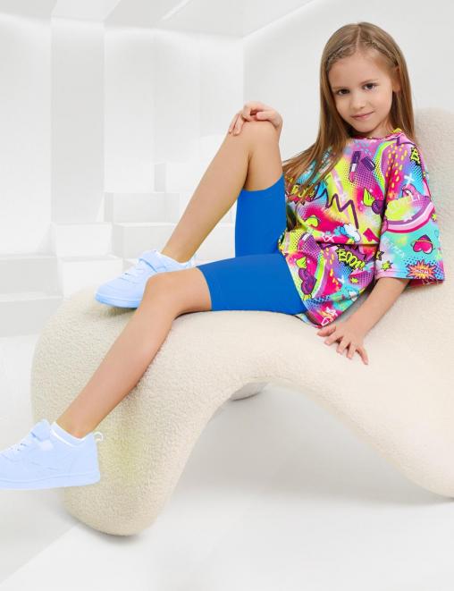 Велосипедки для девочки COLOR цв.Василёк