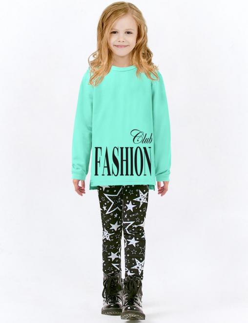 Костюм для девочки KETMIN FASHION CLUB цв.Мята/Чёрный