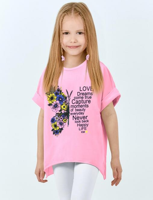 Футболка для девочки KETMIN BUTTERFLY цв.Розовый