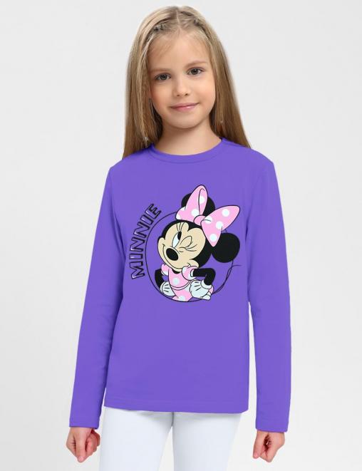 Лонгслив для девочки KETMIN ПРИВЕТ МИННИ цв.Вери пери