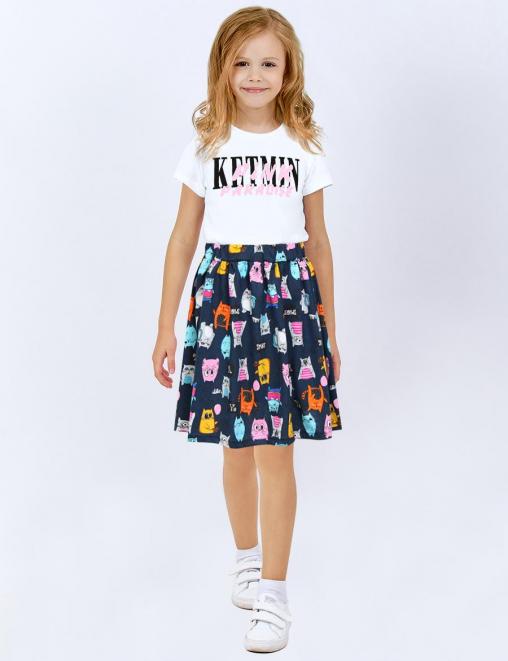 Юбка для девочки KETMIN ЛЕТНИЙ ОТДЫХ цв.Киски синий