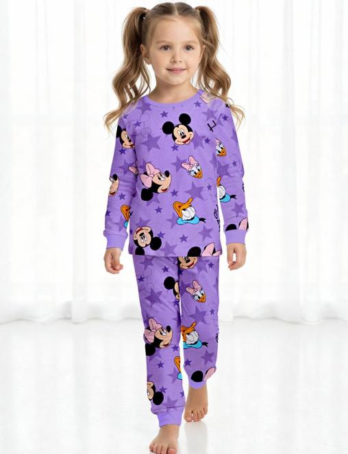 Пижама детская KETMIN CLASSIC МИККИ И МИННИ ЗВЕЗДЫ (Лонгслив/Брюки)