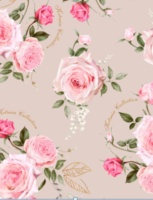 Кулирка хлопок ДИДЖИТАЛ ш/полотно Нежная роза цв.Бежевый