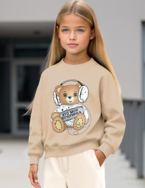 Свитшот детский KETMIN ВЕЧЕРИНКА цв.Бежевый
