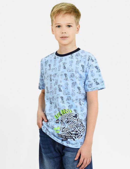 Футболка детская KETMIN ЛЕОПАРД цв.Голубой Футболка детская KETMIN ЛЕОПАРД цв.Голубой