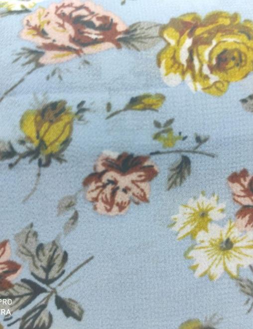 Креп шифон Розмарин цв.Голубой