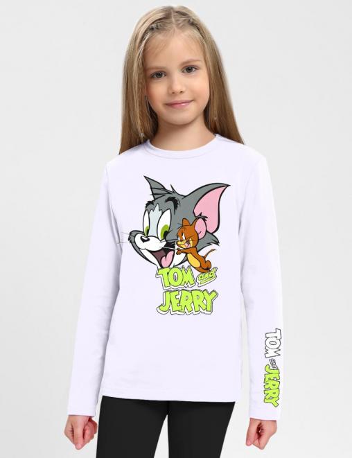 Лонгслив детский KETMIN ПРИВЕТ ТОМ И ДЖЕРРИ цв.Белый