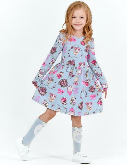 Платье для девочки KETMIN UNIVERSAL цв.Зайчики голубой