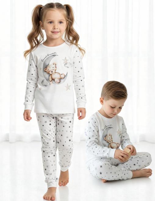 Пижама детская KETMIN HOME МИШКА НА ЛУНЕ (Лонгслив/Брюки)