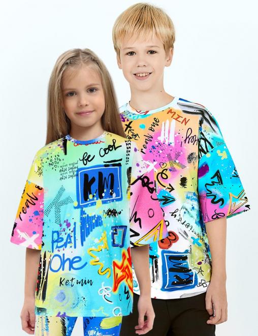 Футболка детская KETMIN PREMIUM ГРАФФИТИ цв.Яркий НЕОН Футболка детская KETMIN PREMIUM ГРАФФИТИ цв.Яркий НЕОН