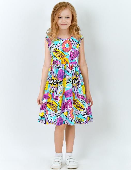 Платье для девочки KETMIN ТУТТИ ФРУТТИ цв.БУМ Неон