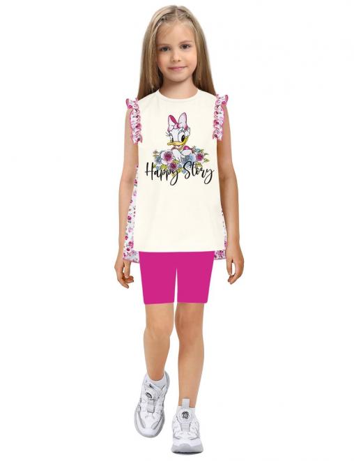 Туника для девочки KETMIN ПОДРУЖКИ цв.Молочный/Розовый