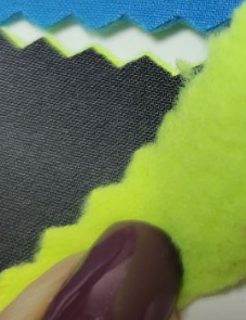 Ткань курточная Полифлис СОФТ-ШЕЛЛ цв. Серый/Салат